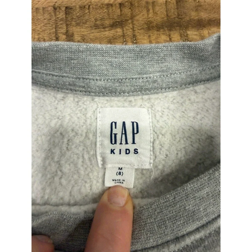 Gap Kids x Peanuts Logo Sweatshirt Snoopy in Red Puffer Jacket Kids Size M (8-9)